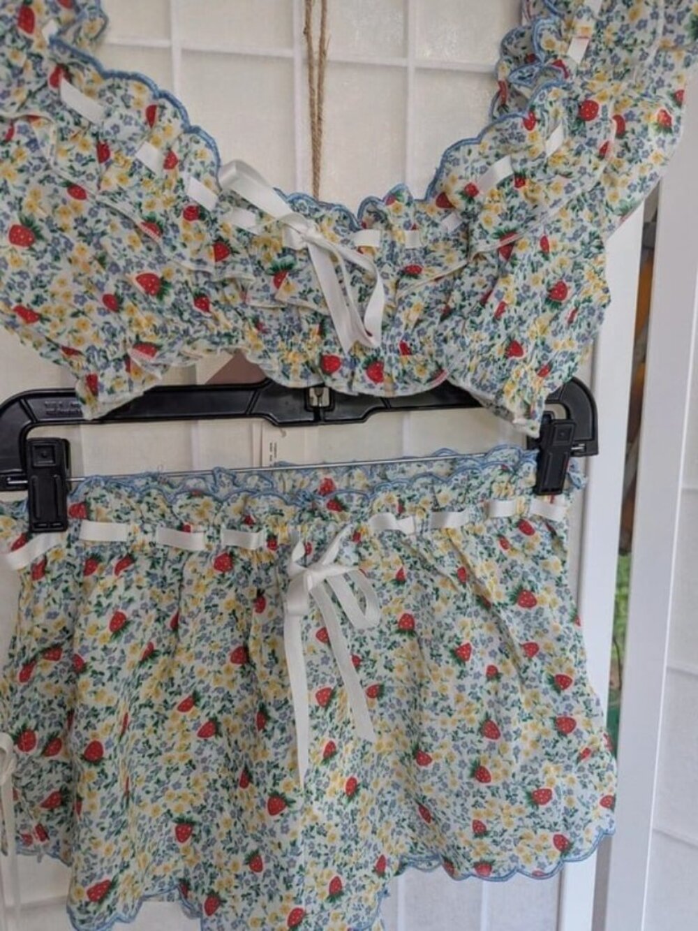 Floral Ruffle Top & Shorts Set XS